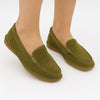 Khaki : Genuine Leather-Suede